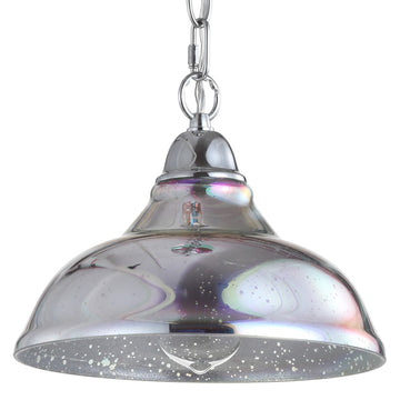 Nira 9.75" Adjustable 3D Color Burst Glass/Metal Pendant - JONATHAN Y